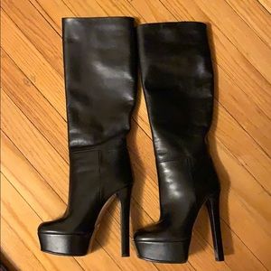 NIB GUCCI knee length leather Malaga boots size 36
